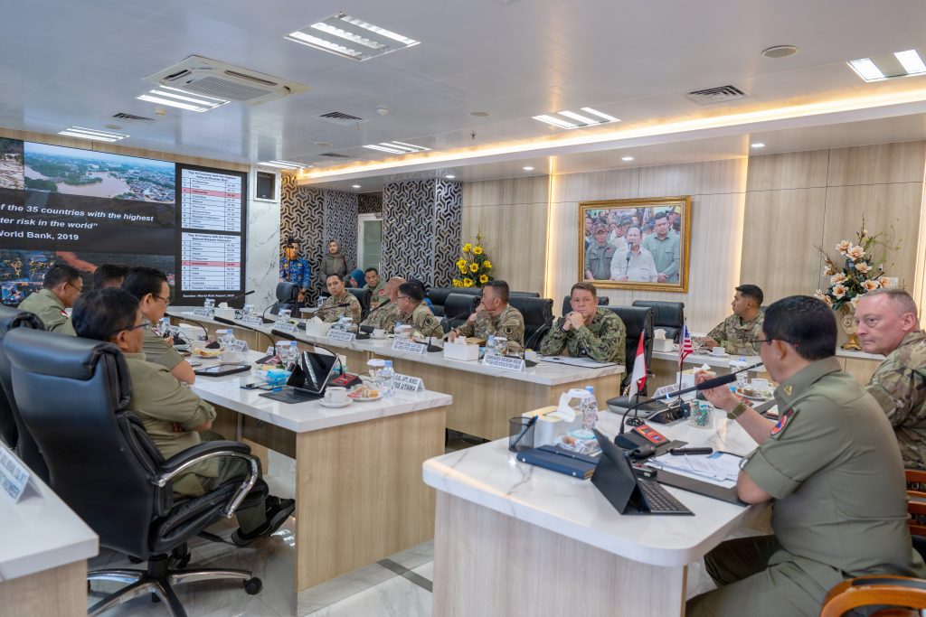 TNI Dr. Suharyanto, head of Indonesia’s National Disaster Management Agency held a disaster management briefing to representatives from U.S. Indo-Pacific Command, the Hawaiʻi National Guard and Indonesian government agencies at BNPB headquarters on June 11. (U.S. Air National Guard photos by Senior Master Sgt. Mysti Bicoy