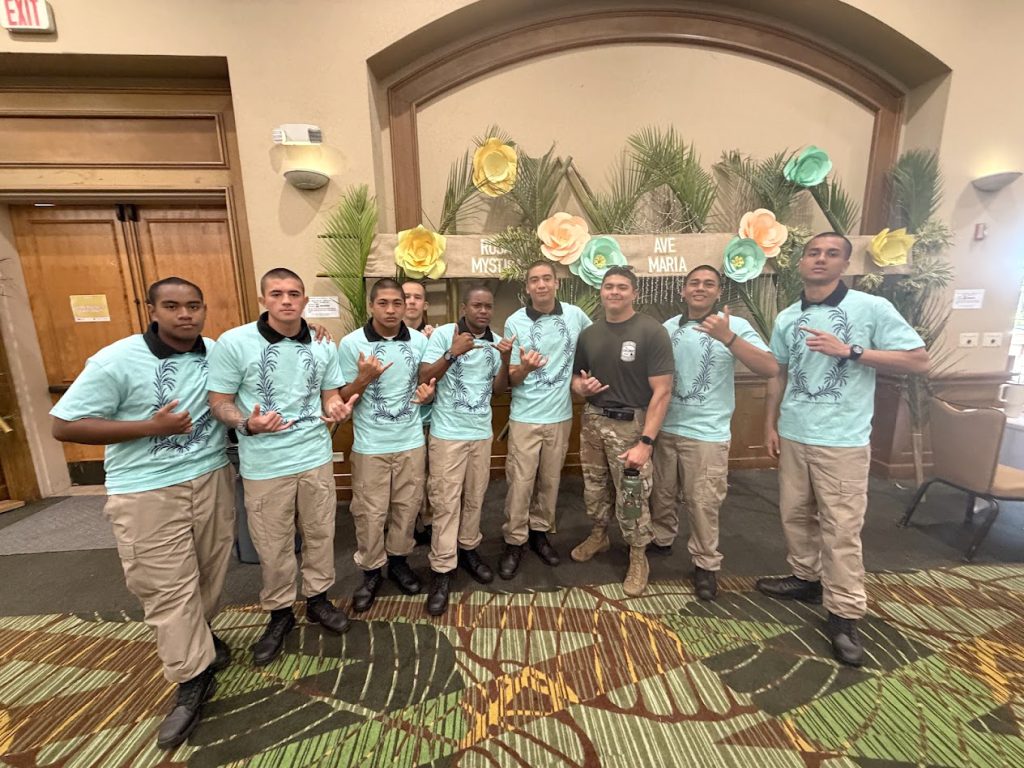 YCA cadets support the Flores de Mayo and Filipino Fiesta