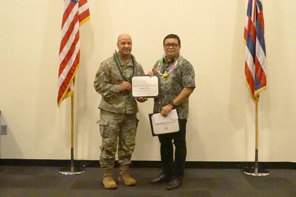 State of Hawai‘i Department of Defense Incentive Service Awards winners