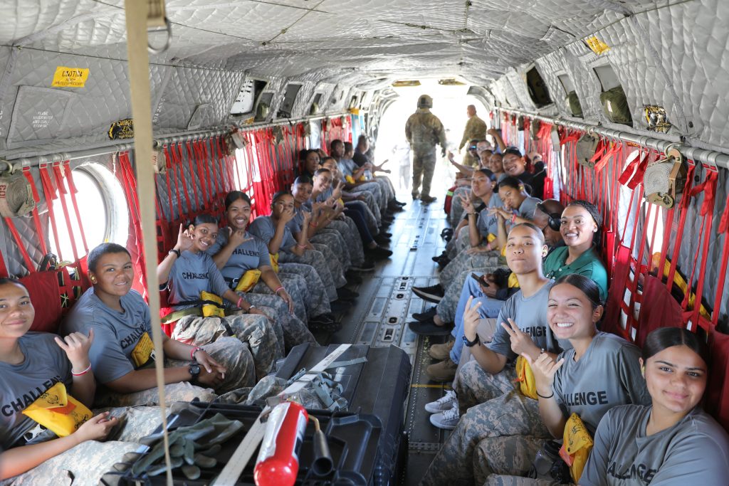 Youth Challenge cadets take to the air in HIARNG orientation flight