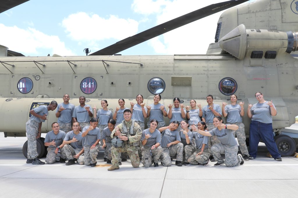 Youth Challenge cadets take to the air in HIARNG orientation flight