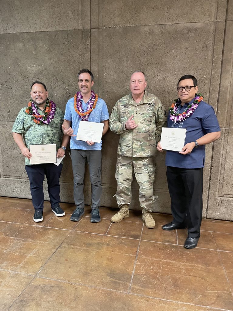 State of Hawai‘i Department of Defense Incentive Service Awards winners